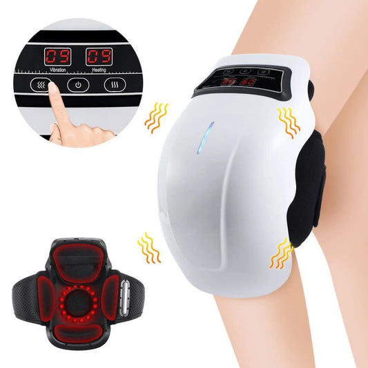 NNEOBA Wireless Heated Knee Massager – Electric Heating Massage Knee Pad White